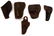 5 ANTIQUE LEATHER HOLSTER LOT OF 5 W SINGLE ACTION - 5