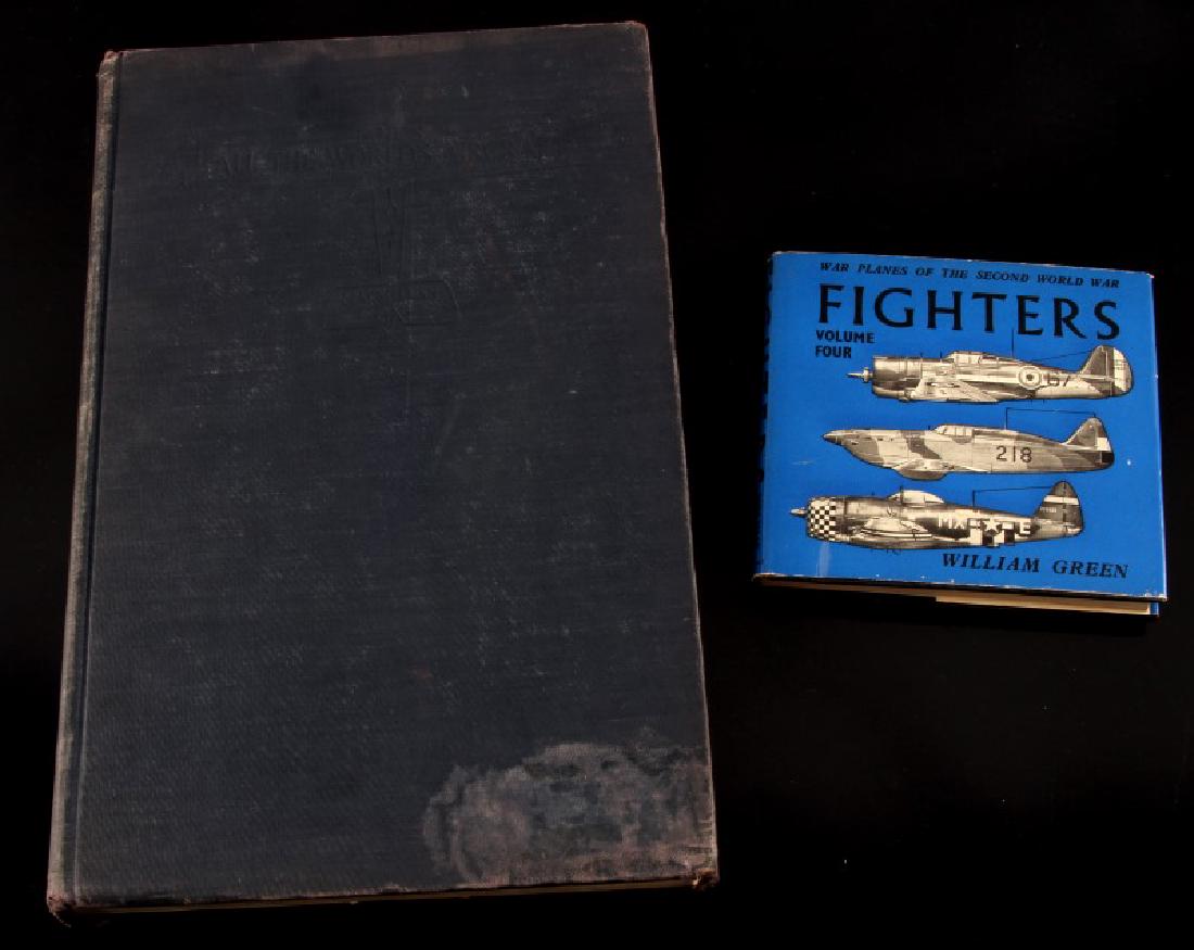 JANES ALL THE WORLDS AIRCRAFT 1941 BY L BRIDGMAN: Some spots of wear on cover. First (index) page is cut. Some light possible water damage. Also includes one additional bonus book, "War Planes of the Second World War: Fighters, Volume Four" by Willia