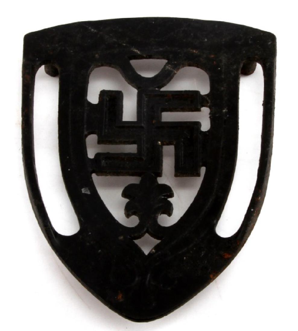 GERMAN WWII SWASTIKA IRONING BOARD IRON TRIVET