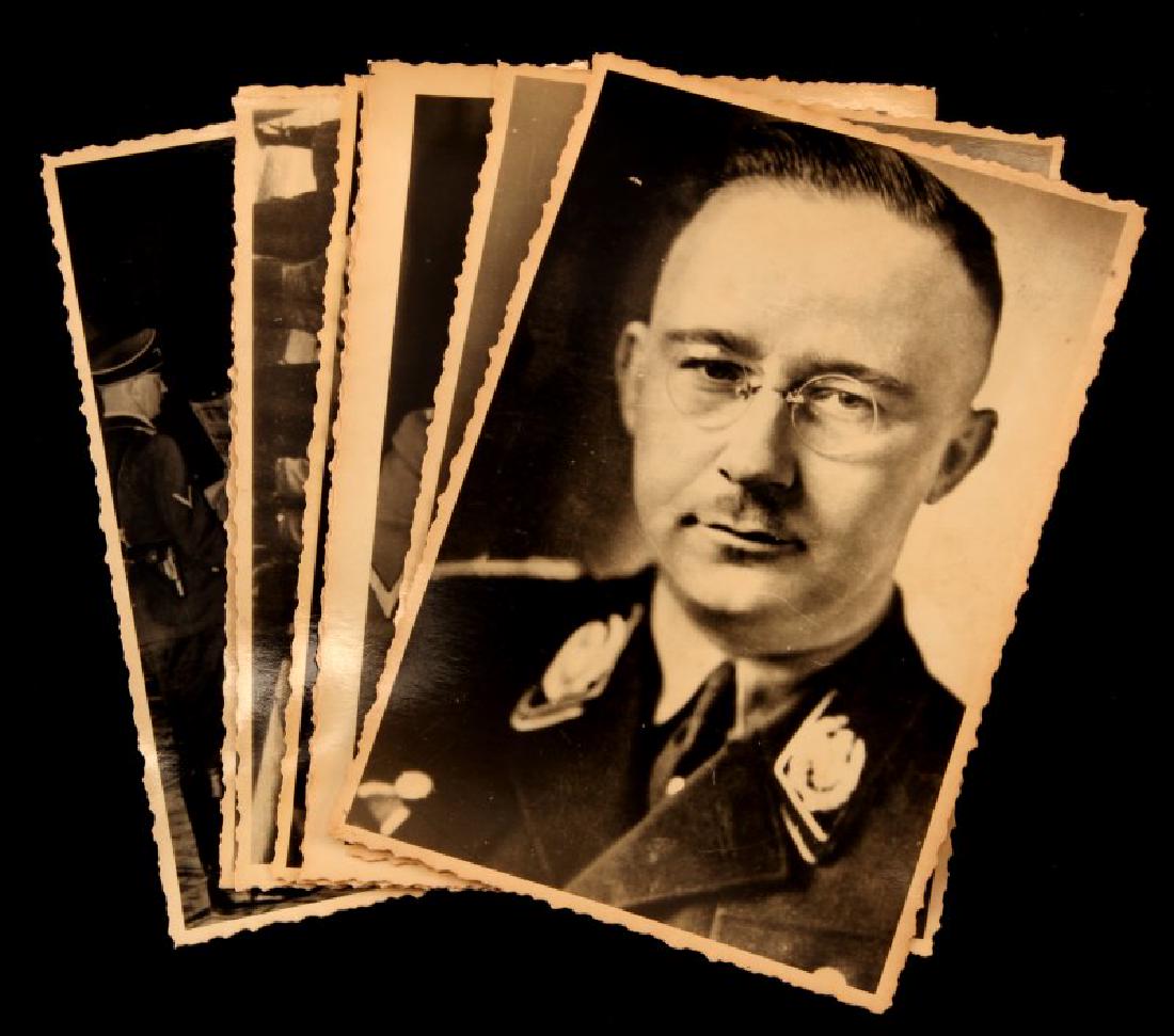 8 HIMMLER PHOTOS UKRAINIAN CLOSED PUBLIC ARCHIVES: All photos measure approx. 4 7/8 x 3 1/4 inches and have some aqe wear/warping and discoloration. Unauthenticated. Sold "as is". This lot has a reserve.