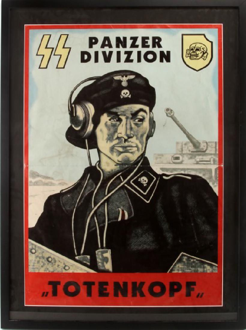 WWII GERMAN 3RD SS PANZER DIV. PROPAGANDA POSTER