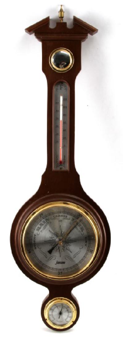 MID CENTURY JASON BANJO STYLE BAROMETER: Measures 28.5 inches, very good useable condition.