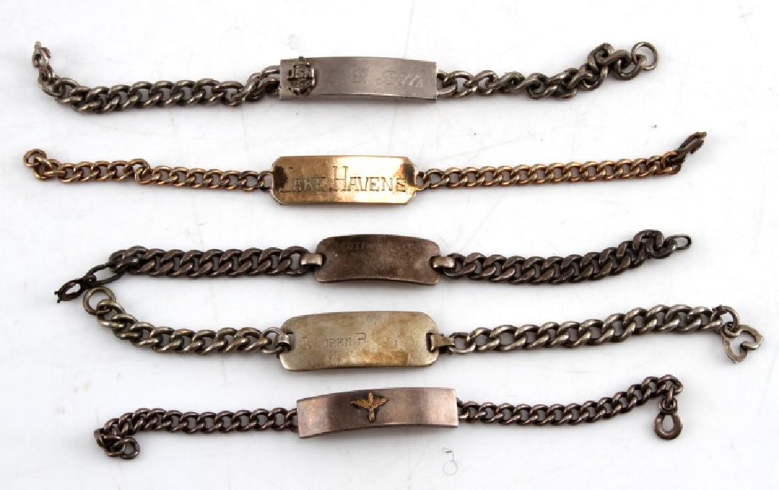 STERLING SILVER MILITARY IDENTIFICATION BRACELETS (4411) on May 29