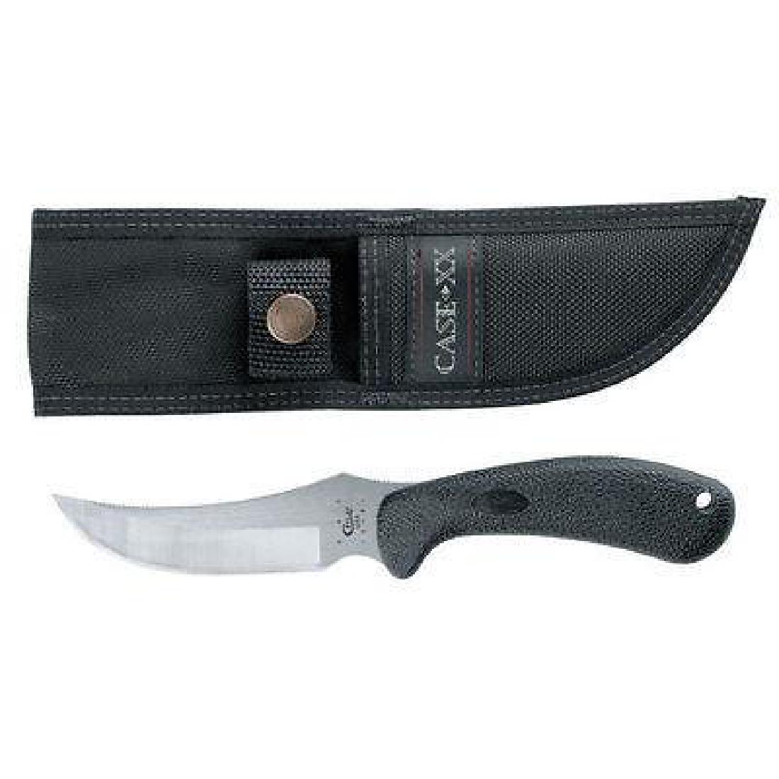 CASE HUNTER RIDGEBACK FIXED 4 INCH BLADE KNIFE: Case Hunter Ridgeback knife. Features a 4" fixed blade with Zytel handles. Also included is a black nylon sheath. Brand new in the box. No. 00362.