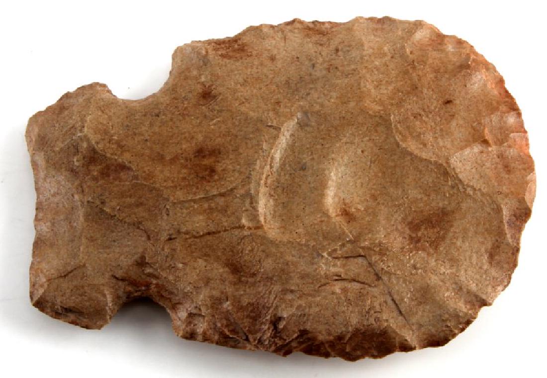 WOODLAND PERIOD SINGLE NOTCH INDIAN AXE HEAD