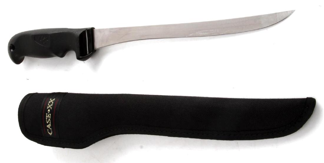 CASE 9" STAG FILLET KNIFE FIXED BLADE BRAND NEW: Case Knives Hunters Fillet fixed blade knife features a 6" stainless steel blade with a taper grind. The blade is pliable making for a great fillet knife. The black polypropylene handle is molded to f