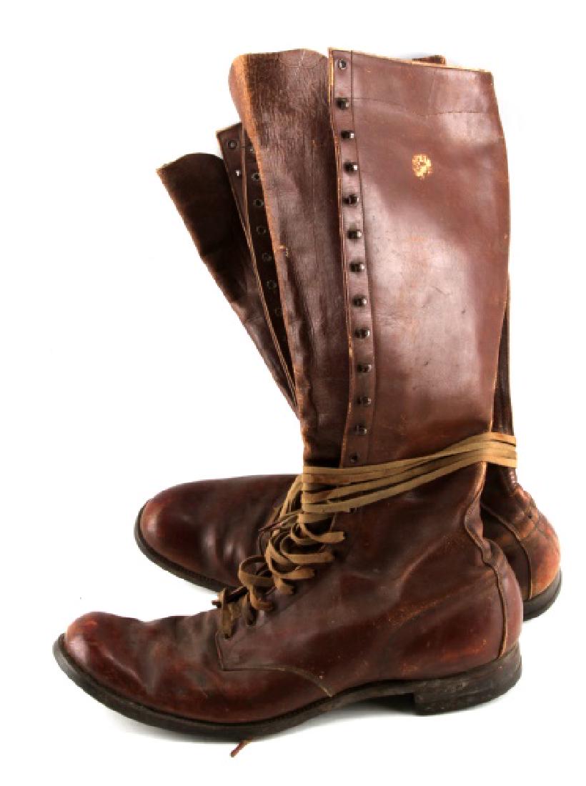 WWII PETERS US ARMY CAVALRY OFFICER RIDING BOOTS: Believed to be a narrow 11 1/2, very good serviceable condition.