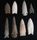 LOT OF 8 ARROWHEAD POINTS CLOVIS DALTON STEMMED - 2