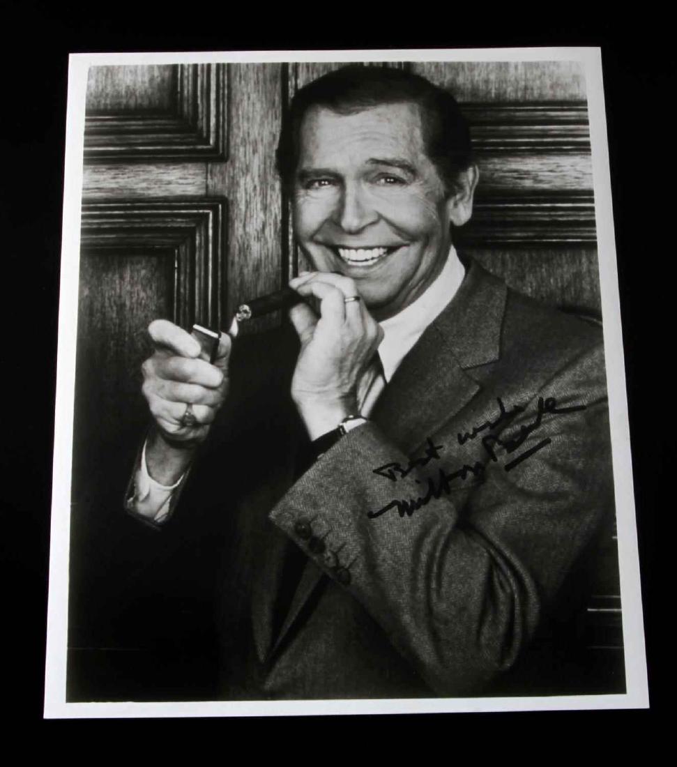 ACTOR COMEDIAN MILTON BERLE AUTOGRAPHED PHOTO: Actor/comedian Milton Berle autographed photo. Measures 8" x 10". VG condition.