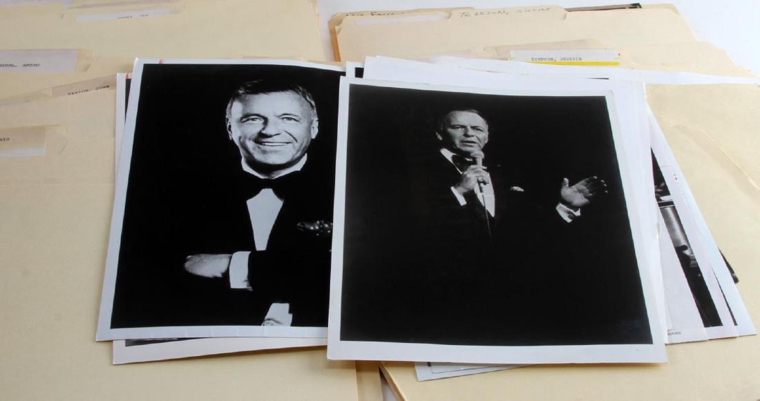 LARGE GROUPING OF PRESS PHOTOS ACTORS ARTISTS: 150+ in group. Includes Paul Simon, Frank Sinatra, Jessica Simpson, Vanilla Ice, Tiny Tim,Art Garfunkel, Elizabeth Hurley, The Little Mermaid, Steven Wright, Max Headroom, Neil Young, Weird Al Yankovi