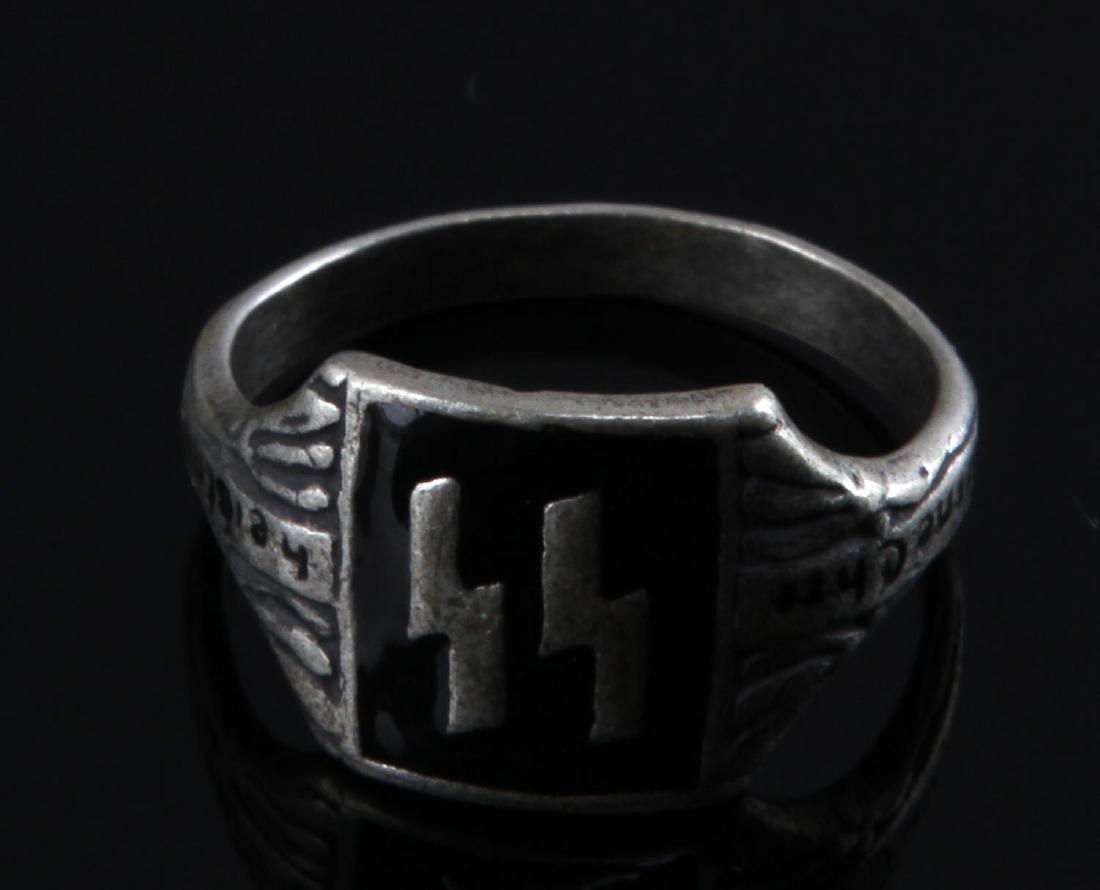 WWII GERMAN THIRD REICH WAFFEN SS SILVER RING
