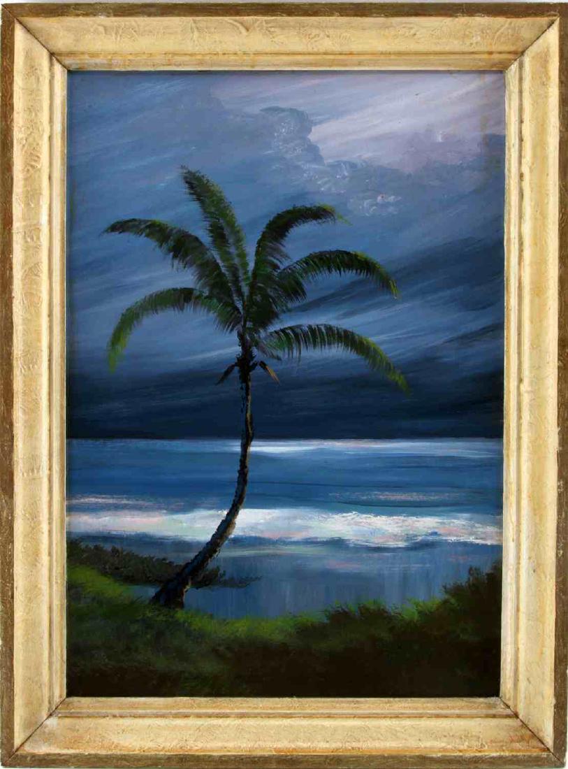 ROBERT BUTLER ORIGINAL FLORIDA HIGHWAYMEN PAINTING: Robert Butler 1943-2014, well known member of the Florida Highwaymen. Robert Butler's professional career began in 1968; his television debut came in the 1980's with "Painting Southern Landscapes" ser