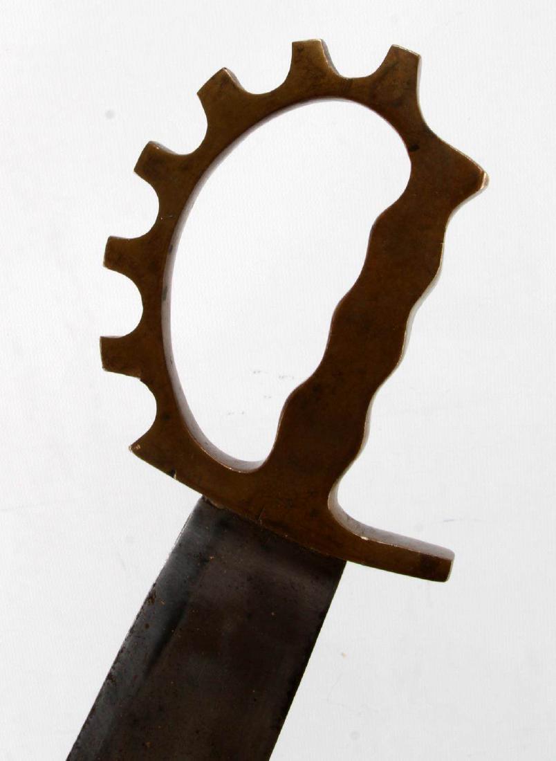 WWII US ARMY RANGER BRASS KNUCKLE KNIFE W SHEATH