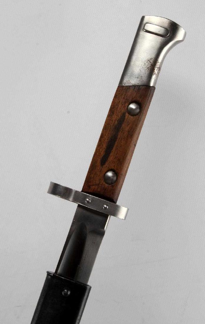 WWI WWII CZECH MINT VZ 23 LONG BAYONET BRNO EXPORT: Has perhaps Persian serial number on pommel, mint probably unissued, 15.75 inch blade.