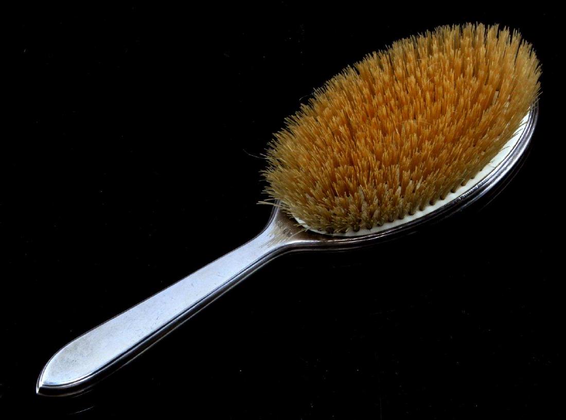 WWII GERMAN ADOLPH HITLER MONOGRAMMED BRUSH: German hallmark silver .800 handle, "AH" monogram, very good original condition. SV7