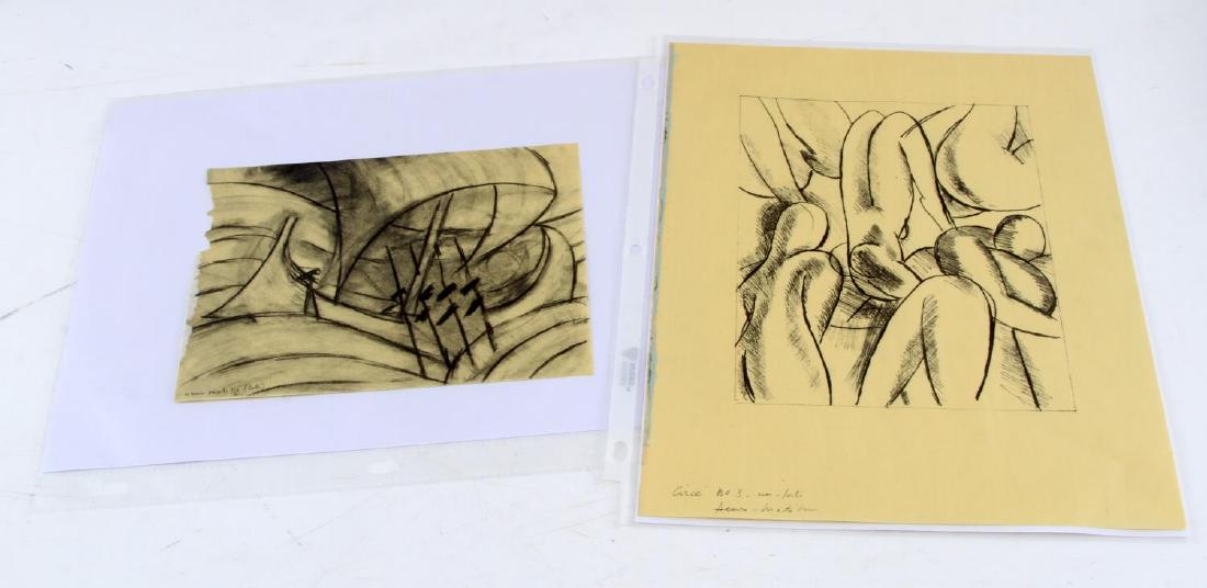 MATISSE LIMITED EDITION FROM ULYSSES BY JOYCE: 2 soft ground etchings, printed in black ink from one plate of the preliminary drawings by MATISSE, Henri (1869-1954) for James Joyce's Ulysses from The Limited Editions Club, 1935. It had a total lim