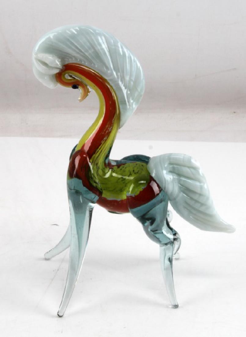 ANTIQUE MURANO HAND BLOWN GLASS HORSE FIGURINE