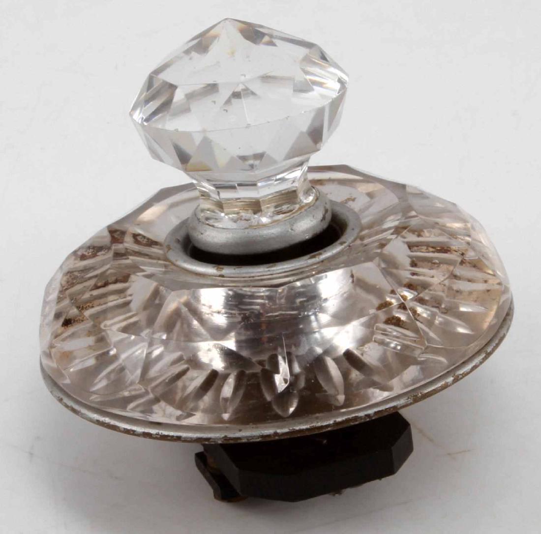 ANTIQUE VICTORIAN CRYSTAL DOOR BELL: 4 Inch diameter, with hardware, free of damage.