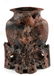 VINTAGE CHINESE SOAPSTONE VASE AND BONE OPIUM PIPE - 2