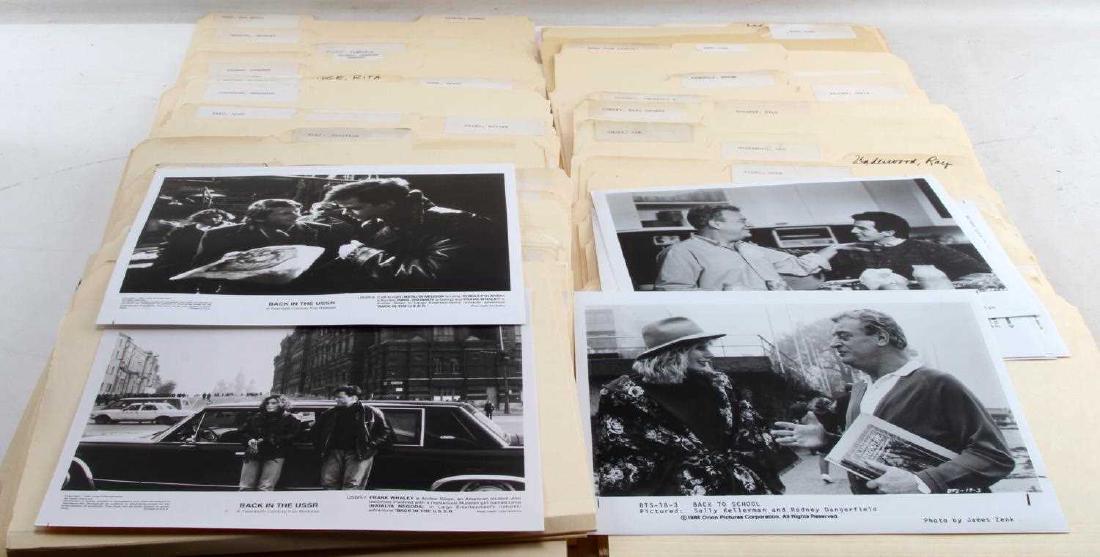 LARGE GROUPING OF PRESS PHOTOS ACTORS ARTISTS: 150+ in group. Includes Paul Sorvino, Andy Griffith, Boy George, Richard Gere, Michael Gross, Charles Grodin, Arachnophobia, Army Of Darkness, Bob Saget, Roy Scheider, Jon Voight, and many more.