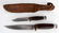 DOUBLE KNIFE WITH SHEATH SET WILLIAM RODGERS 1930S - 3