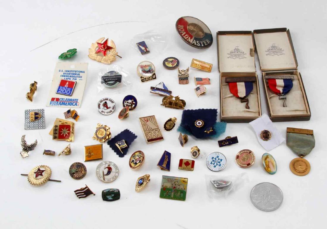 LOT OF 50+ MIXED VINTAGE COLLECTIBLE PINS