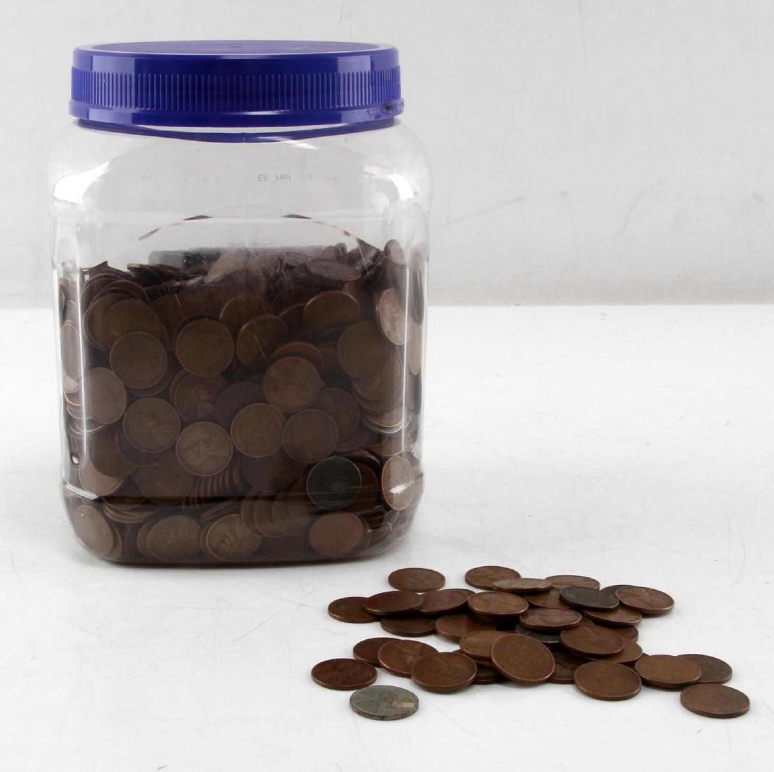 10 POUNDS OF 1940'S WHEAT CENTS W STEEL PENNY LOT: Over 1500 Wheat cents from the 1940's including lots of steel cents