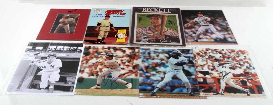 ASSORTED SPORTS FIGURE AUTOGRAPH LOT MLB NFL MINOR: Lot includes, but is not limited to: Pete Rose, Ruben Sierra, Cal Eldred, Little "Red" Redmond, Brian McCrae, Mike Davis, Michael Devereaux, Cal Ripkin Jr., Mickey Mantle, and more. No COAs are includ