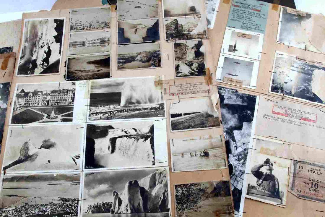 WWII PROPAGANDA PHOTOGRAPH & POSTER COLLECTION: Variety of aerial bombing photos by named pilots, German and U.S. propaganda, size ranged to smaller photographs on poster to full size posters. G3