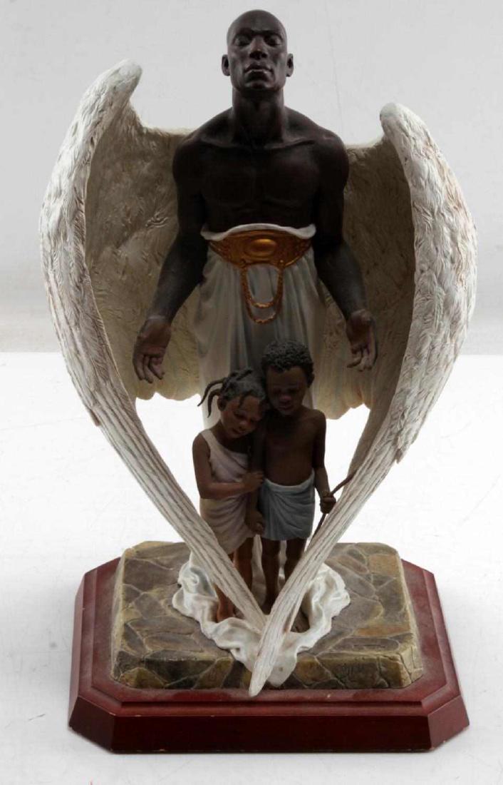 BLACKSHEAR EBONY VISION THE GUARDIAN ANGEL STATUE