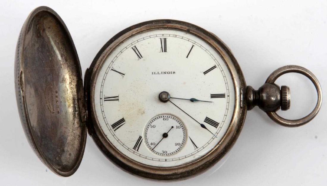 CONFEDERATE CIVIL WAR VETERAN NAMED POCKETWATCH: Key wound Illinois movement without serial number, coin silver stamped case By American Watch Company S/N 62156. It is engraved E.L. Turner 36th Alabama Infantry CSA. Watch runs and holds, does not ha