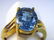 LADIES BLUE TOPAZ / DIAMOND FASHION RING 10K GOLD