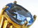 LADIES BLUE TOPAZ / DIAMOND FASHION RING 10K GOLD - 3