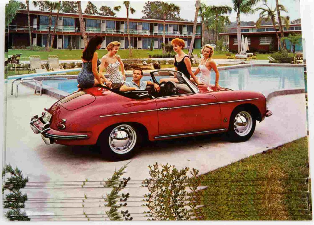LOT OF 11 VINTAGE PORSCHE PHOTO POSTCARD LOT: All identical advertisement postcards. W 26/1. VG condition on all, no tears or creasing. G3