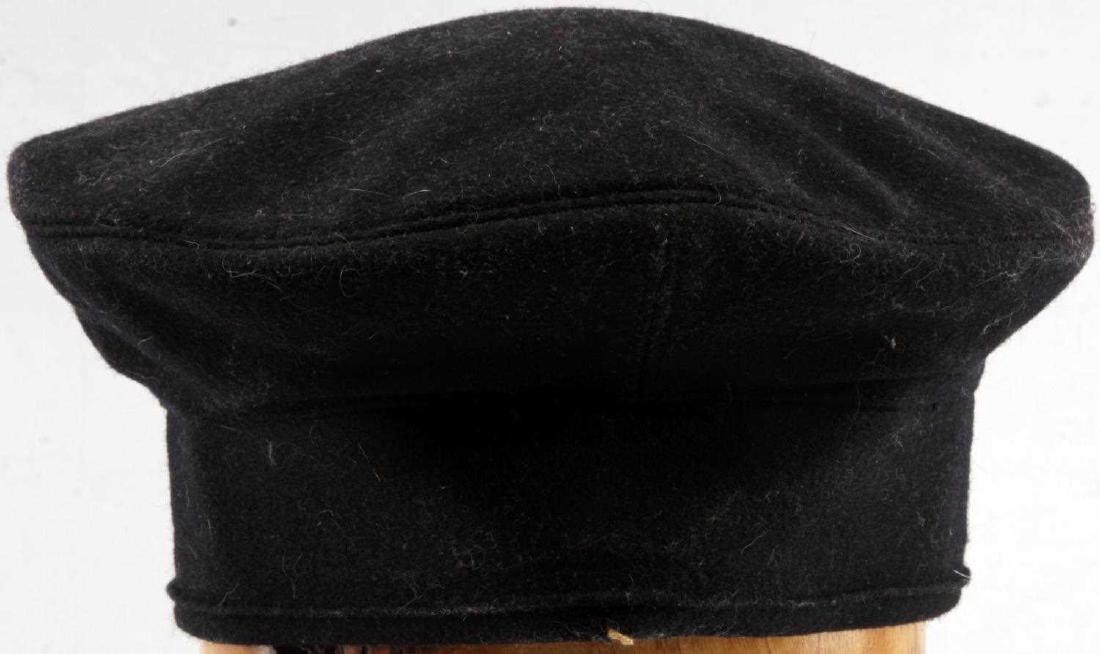 INDIAN WARS UNION KEPI & WWII U.S. NAVY WOOL CAP: Kepi has period cavalry buttons, chin strap is broken, a few moth holes, the Navy cap is plain.