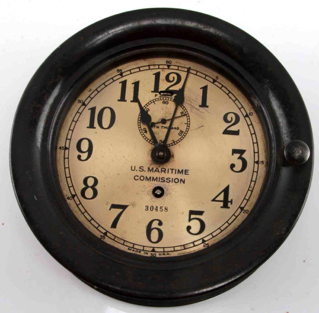 U.S. MARITIME COMMISSION SETH THOMAS SHIPS CLOCK