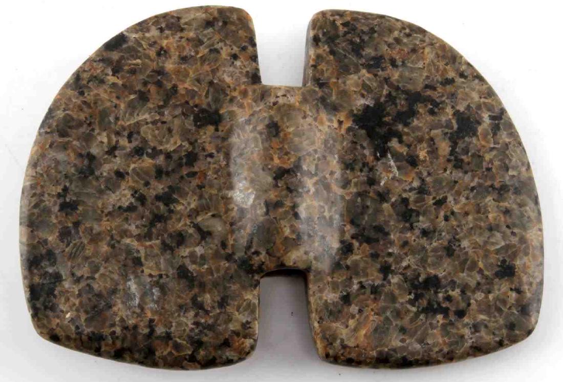 WOODLAND PERIOD NATIVE AMERICAN BANNERSTONE