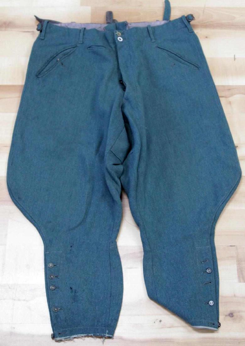 WWII GERMAN THIRD REICH CAVALRY BREECHES PANTS: Pants are in very good condition possessing small holes and snags. They are roughly size 32 and the legs measure 35".
