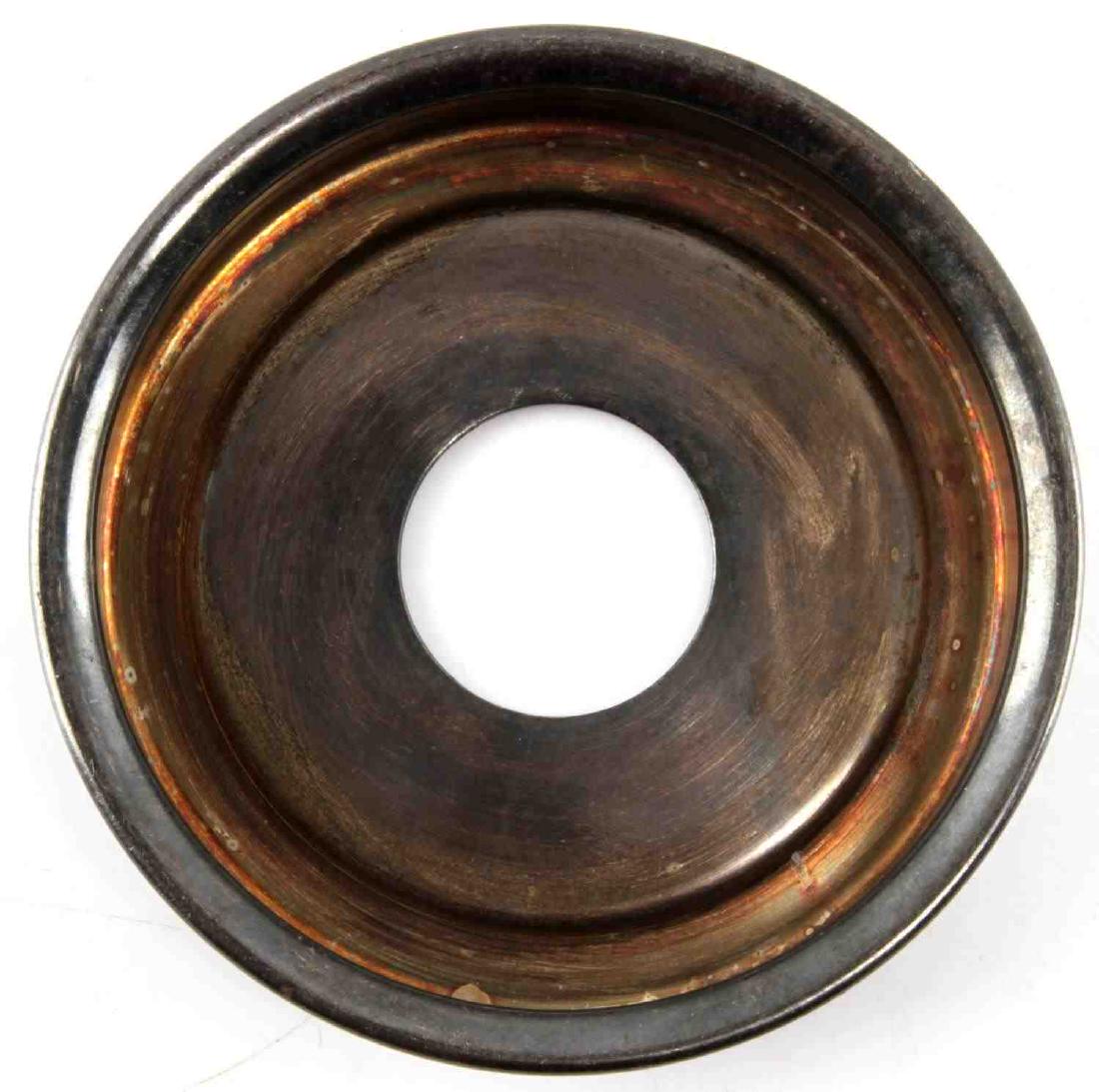 WWII ADOLF HITLER MONOGRAMMED WELLNER COASTER: Without pad, stamped Wellner and "AH" monogram, measures 4.25 inches. SV9