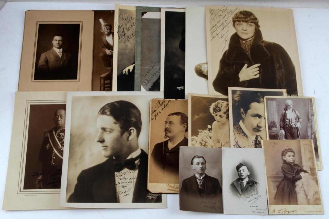 LOT OF VINTAGE HOLLYWOOD AND OTHER PHOTOGRAPHS: Lot of vintage early late 19th century and early 20th century photographs. Some autographed. Including Sylvia Sidney, Estelle Taylor, Lois Wilson and others. All in good or very good condition. All de