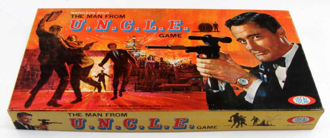 IDEAL THE MAN FROM UNCLE BOARD GAME 1965 SET: The Man For U.N.C.L.E. board game by Ideal Toy Corporation. Dated 1965. Set is in very fine condition and appears complete, possibly unused. G3