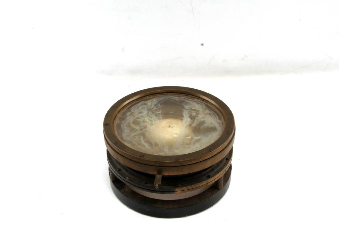 RITCHIE & SONS MARK IV NAUTICAL SHIP COMPASS BRASS: Marked to rim "E.S. Ritchie & Sons 82122 Boston Mark IV." Compass measures 8 3/8 inches in diameter and 4.5 inches deep. Glass is foggy but still readable. Original case has maker label.