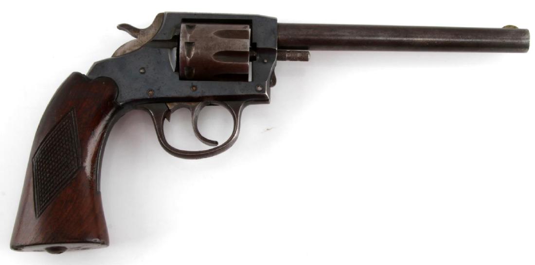 IVER JOHNSON .22 CALIBER TARGET MODEL REVOLVER: Good to very good condition, service use wear, but clean tight and functional, 8 shot cylinder. FFL or C&R to transfer. P#23 Caliber: .22 Serial #: m48207 THIS LOT HAS A RESERVE.