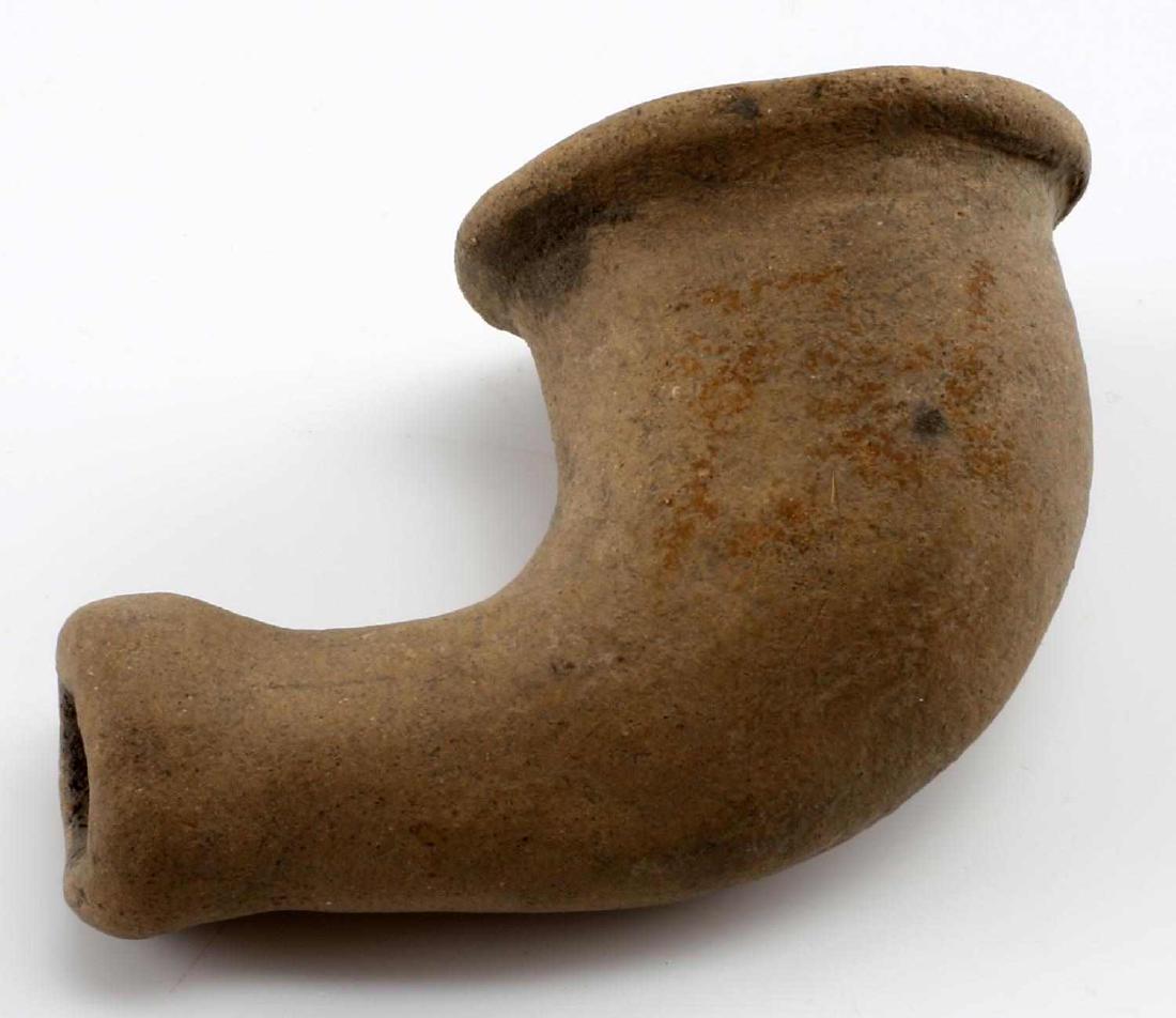 SMALL STONE PIPE MASON CO KENTUCKY MISSISSIPPIAN: Small stone pipe from Mason County, Kentucky. Likely Mississippian. Measures 2 inches by 1.25 inches. In very good condition.