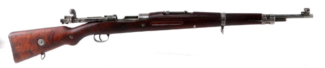CZECH ZBROJOVKA BRNO VZ 24 BOLT ACTION RIFLE 8MM: Steel has scattered patina, full wood stock, 24 inch barrel with clear, rifled bore, incline front and adjustable rear sights, maker and serial number marked to left side chamber, CAI import mark and 