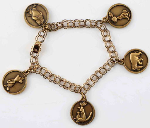 1950s Sterling Winnie The Pooh Charm Bracelet 1950s Sterling Winnie The Pooh Charm Bracelet