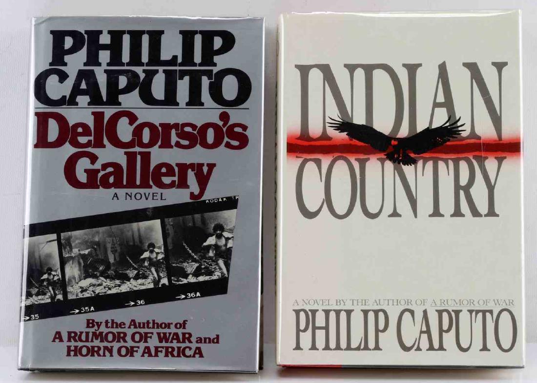 TWO PHILIP CAPUTO BOOKS INDIAN COUNTRY DELCORSO: Two Philip Caputo books. One novel titled "DelCorso's Gallery" and one titled "Indian Country" Both in good condition.