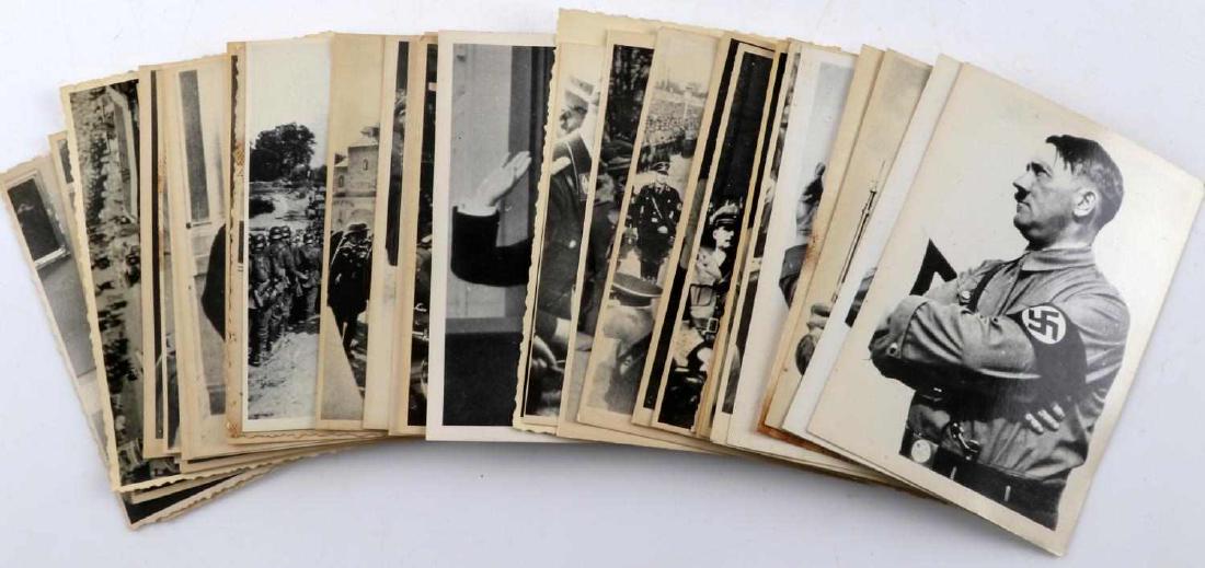GERMAN WWII THIRD REICH ADOLPH HITLER PHOTO LOT: 35 German WWII Third Reich Adolph Hitler Photos. Each Measures 4 3/4 inches wide by 3 1/4 inches tall. Believed to be from Ukrainian public archives. Very good condition. Unauthenticated. Sold "As Is"
