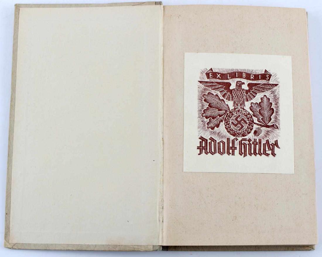 WWII GERMAN BOOK EAST SEVASTOPOL HITLERS LIBRARY: East to Sevastopol by Hans Haferkorn, printed in 1943. Has Ex Libris label affixed to front page, from Hitler's library. Good condition. Unauthenticated, sold as is. This item has a reserve.