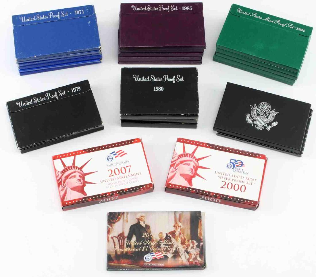 US PROOF SET COINS 1968 TO 2007 25 SETS SILVER SET: 25 sets of United States Proof Set. Coins from 1968-2007 includes 1968-1973, 1976, 1979-1983, 1985, 1987, 1990-1991, 1992 Silver Proof Set, 1993-1998, 2000 Silver Proof Set, 2007 Silver Proof Set. All